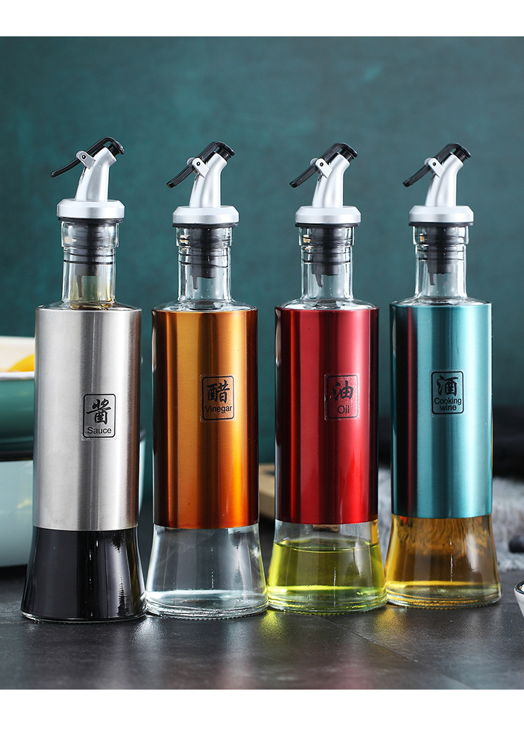 oil pot oil bottle household soy sauce vinegar cooking wine glass bottle seasoning bottle shake sound control oil pot