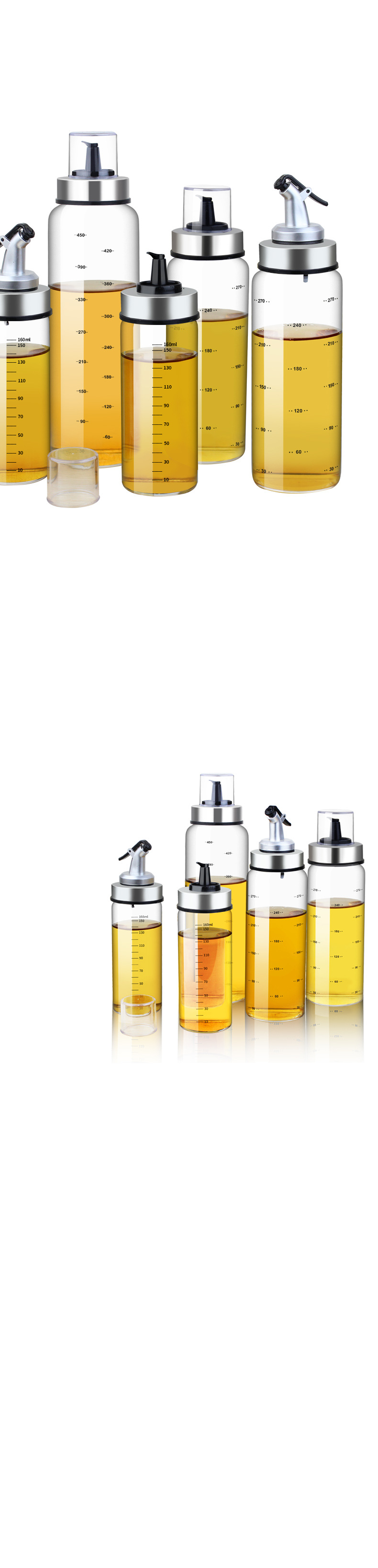 Oil Pot Oil Bottle Glass Seasoning Box Seasoning Bottle Seasoning Containers Kitchen Supplies OilControl Metering Seal