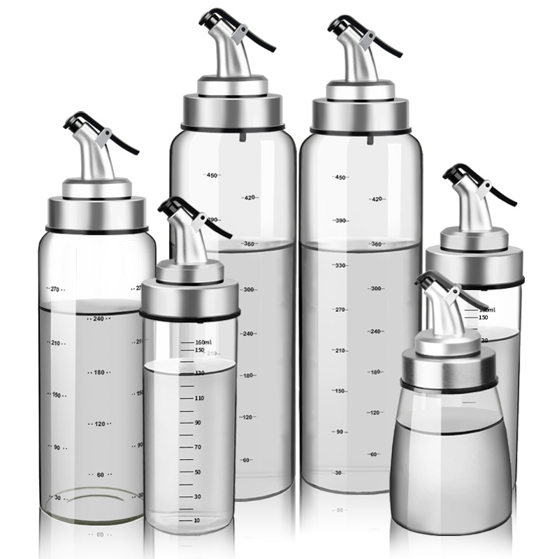 Oil Pot Oil Bottle Glass Seasoning Box Seasoning Bottle Seasoning Containers Kitchen Supplies OilControl Metering Seal