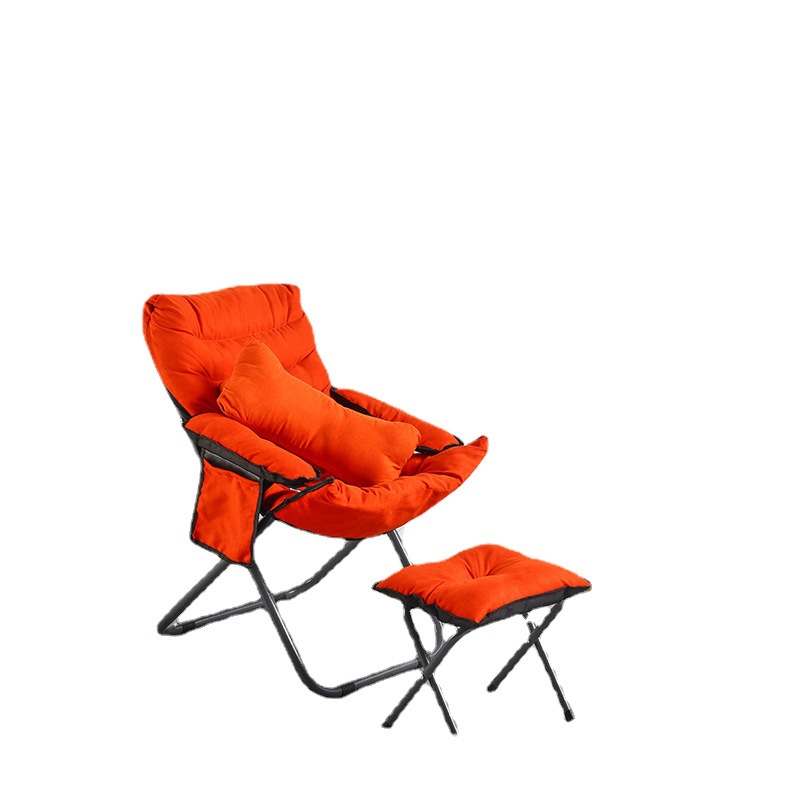 Adjustable Lazy Bone Chair Home Recliner Lazy Sofa Single Fabric Nap Folding Chair Office Snap Chair