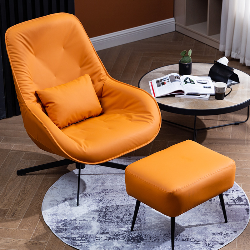 Nordic Lazy Sofa Single-Seat Sofa Chair Small Apartment Living Room Lazy Bone Chair Seats Bedroom Balcony Leisure Armchair