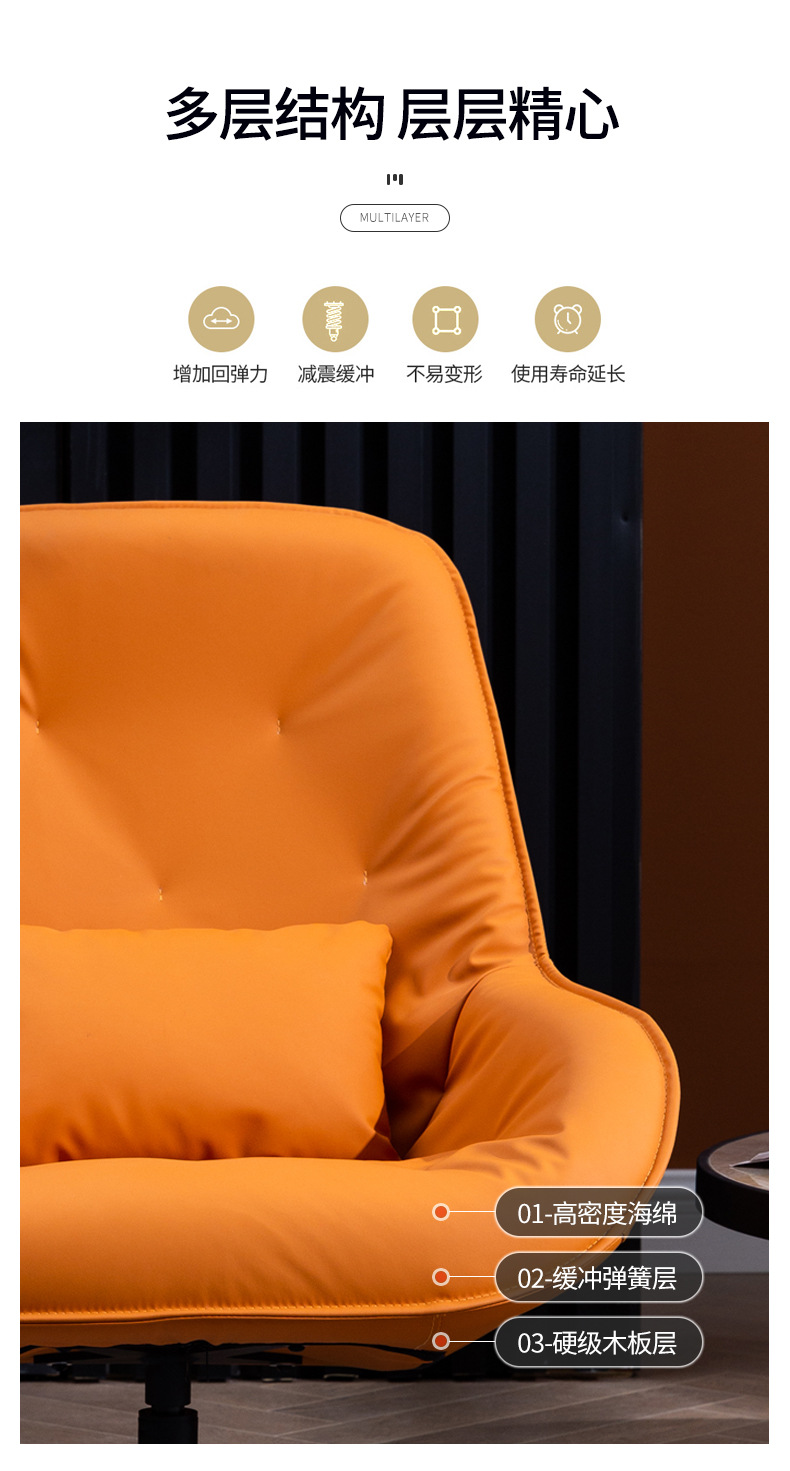 Nordic Lazy Sofa Single-Seat Sofa Chair Small Apartment Living Room Lazy Bone Chair Seats Bedroom Balcony Leisure Armchair