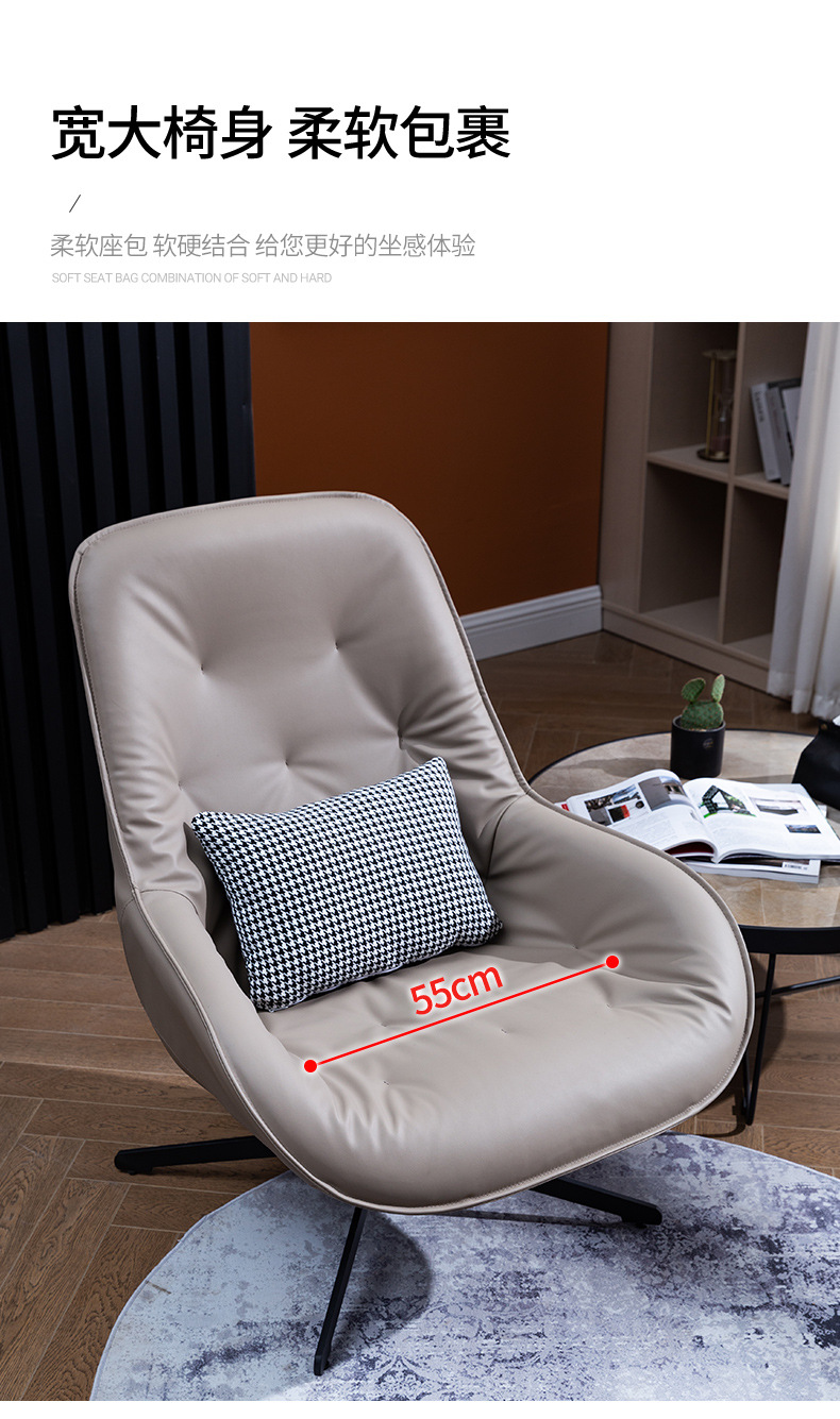 Nordic Lazy Sofa Single-Seat Sofa Chair Small Apartment Living Room Lazy Bone Chair Seats Bedroom Balcony Leisure Armchair
