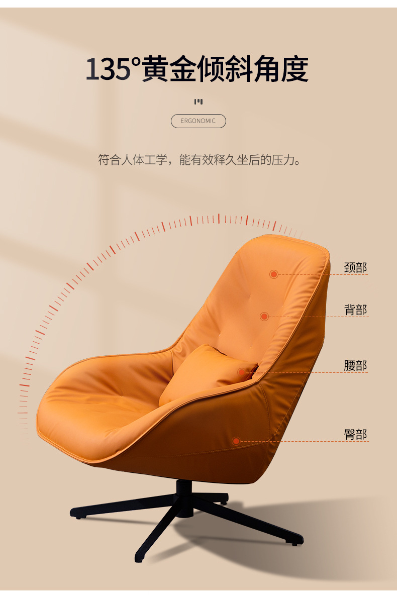 Nordic Lazy Sofa Single-Seat Sofa Chair Small Apartment Living Room Lazy Bone Chair Seats Bedroom Balcony Leisure Armchair