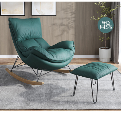 Rocking Chair Recliner Lazy Bone Chair Bedroom Lazy Sofa Single Sofa Chair Sitting Balcony Leisure Chair Bay Window Rocking Chair
