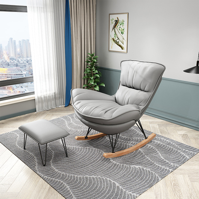Rocking Chair Recliner Lazy Bone Chair Bedroom Lazy Sofa Single Sofa Chair Sitting Balcony Leisure Chair Bay Window Rocking Chair