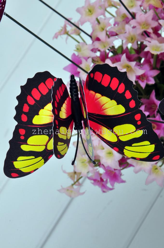 【 9 double - layer butterfly vase insert 】 the new 2014 imitation butterfly decorative arts and crafts wholesale sales refrigerator paste