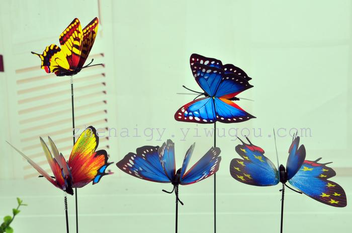【 9 double - layer butterfly vase insert 】 the new 2014 imitation butterfly decorative arts and crafts wholesale sales refrigerator paste