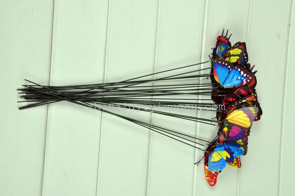 【 9 double - layer butterfly vase insert 】 the new 2014 imitation butterfly decorative arts and crafts wholesale sales refrigerator paste