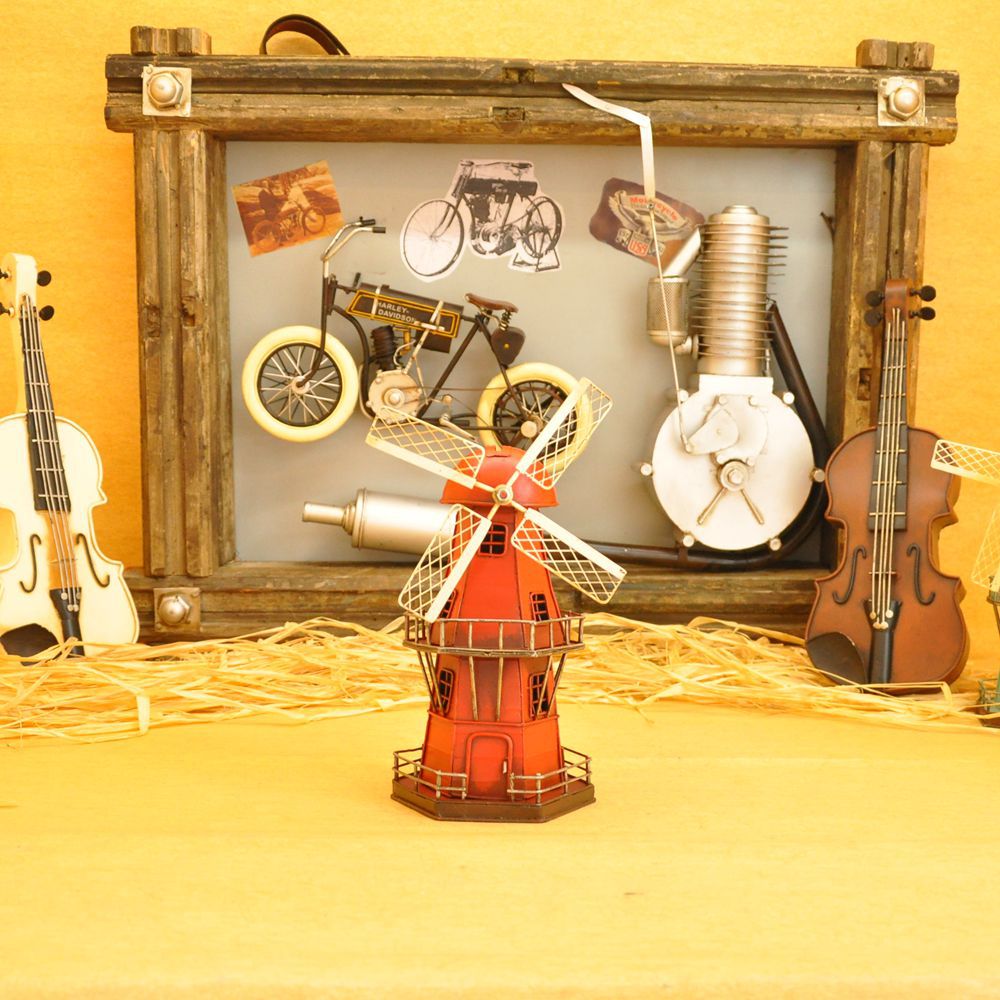 European small windmill piggy bank household soft outfit place adorn article restaurant clothing store window display arts and crafts