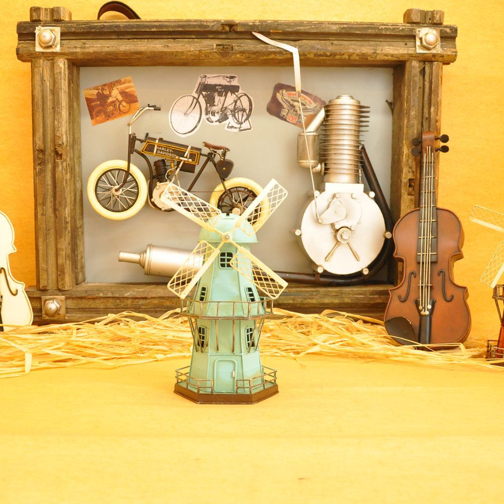 European small windmill piggy bank household soft outfit place adorn article restaurant clothing store window display arts and crafts