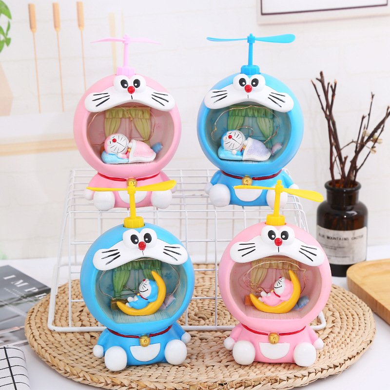 Imported arts and crafts  Small Night Lamp Piggy Bank Garage Kits Ornaments Resin Crafts Birthday Gift