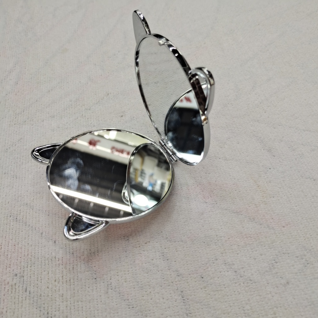 Carry-on Cosmetic Mirror Cute Portable Folding Mirror Mini Dressing Mirror Ins Style Girl Heart Flip Double-Sided Small Mirror