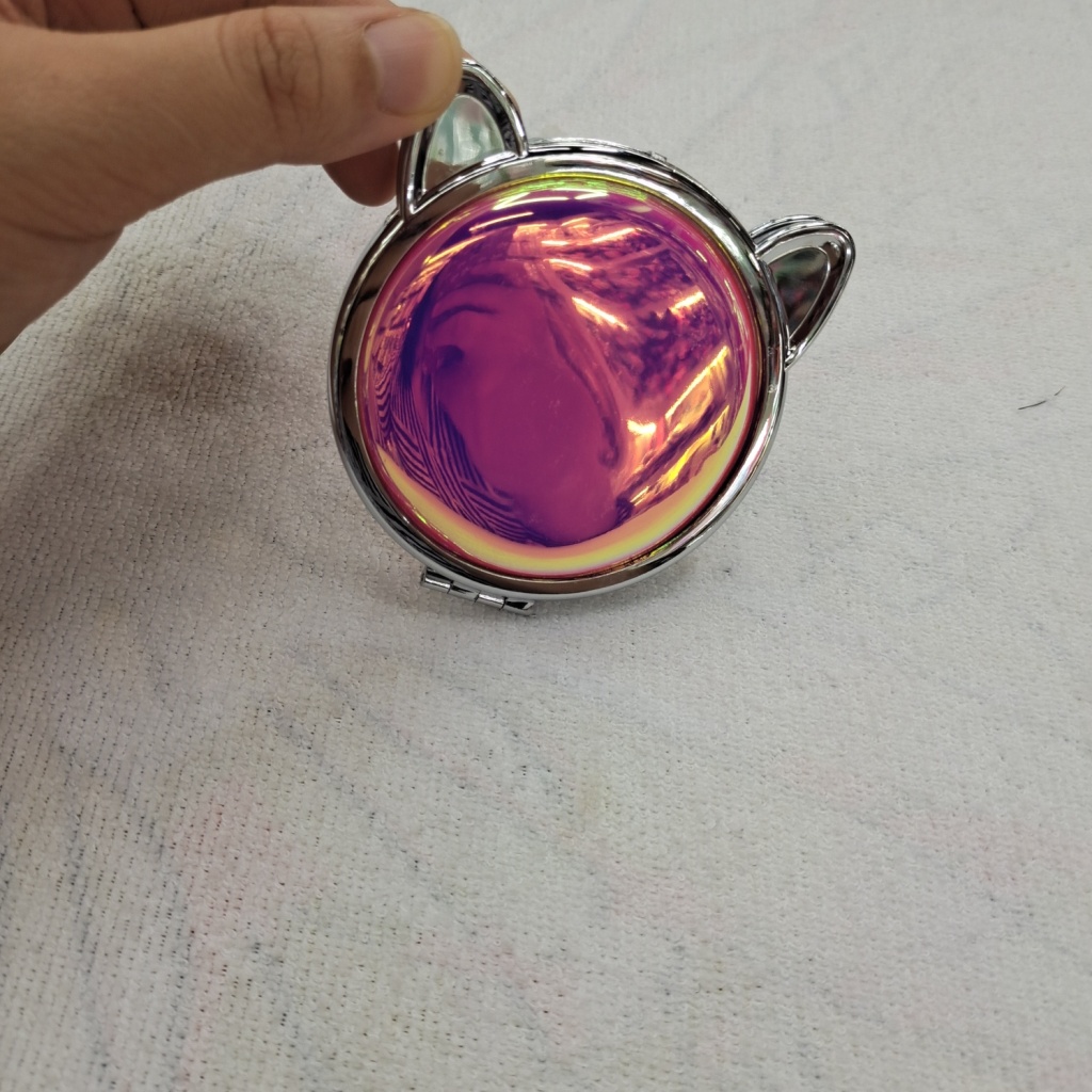 Carry-on Cosmetic Mirror Cute Portable Folding Mirror Mini Dressing Mirror Ins Style Girl Heart Flip Double-Sided Small Mirror
