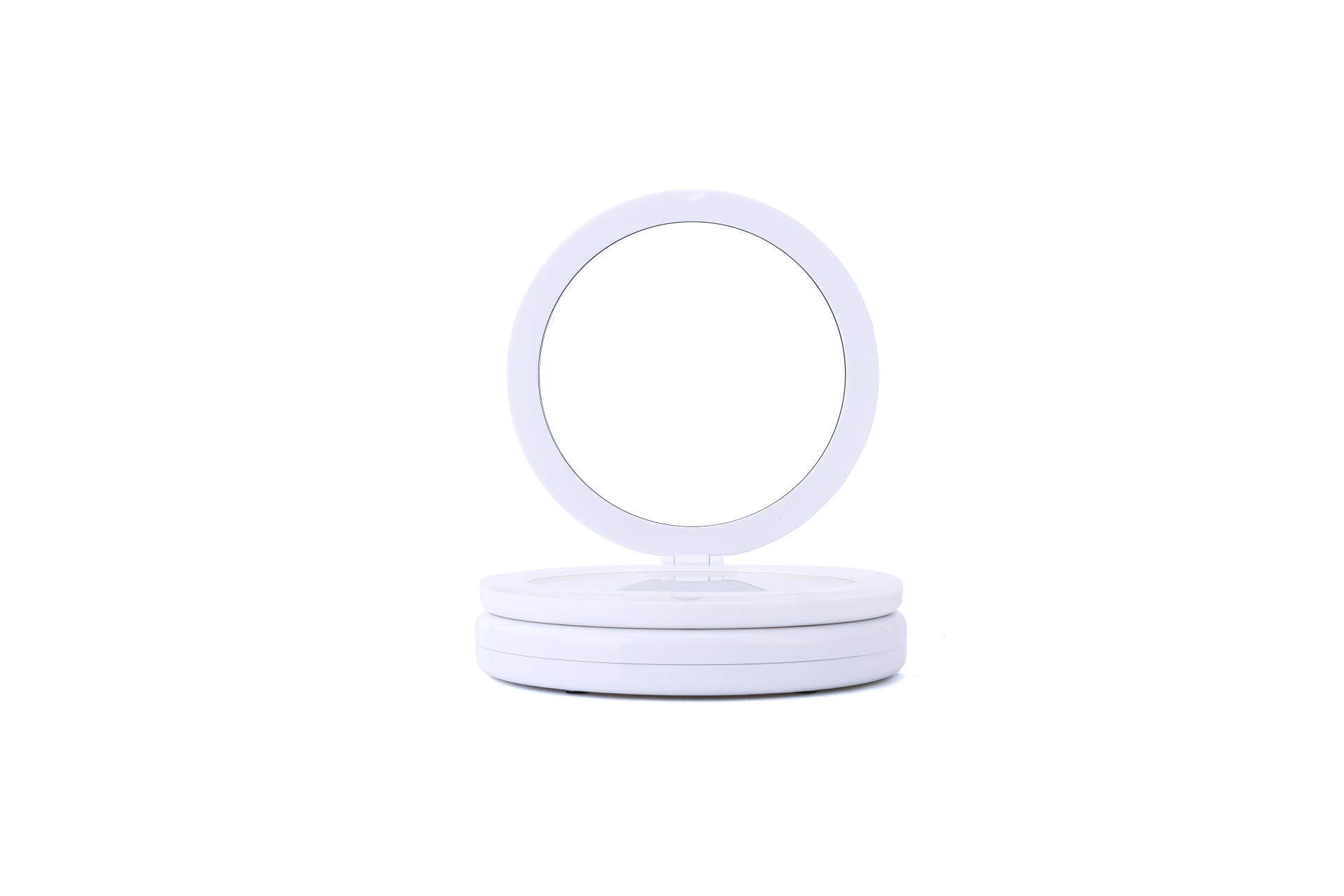 Internet Celebrity Led Make-up Mirror Folding Beauty Dressing Mirror Portable USB Double-Sided Light Mirror 5 Times Fill Light Small Mirror Customization