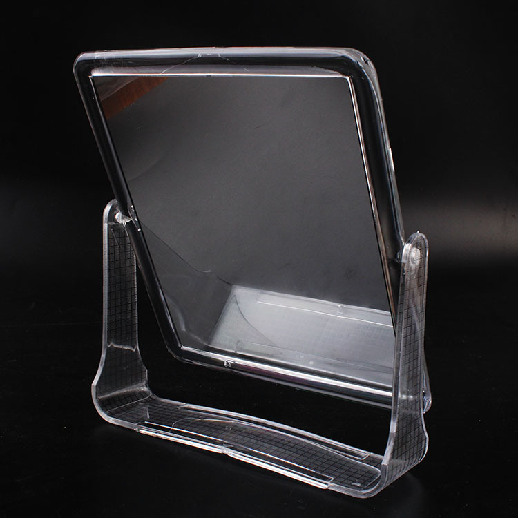 Hot-Selling Transparent Color Desktop Double-Sided Dressing Mirror Square Makeup Mirror Large Small Number Dressing Table Mirror