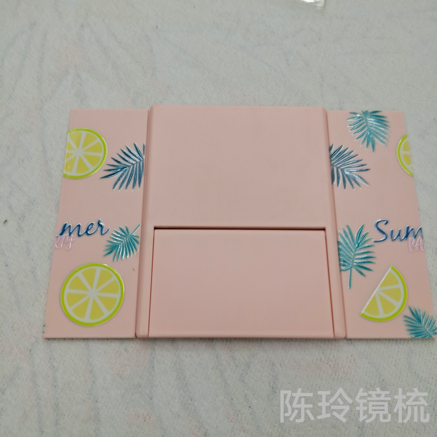 Japanese-Style 3-Way Mirror Makeup Mirror Portable Portable Desktop Dressing Mirror Makeup Room Folding Mirror Panoramic Non-Luminous