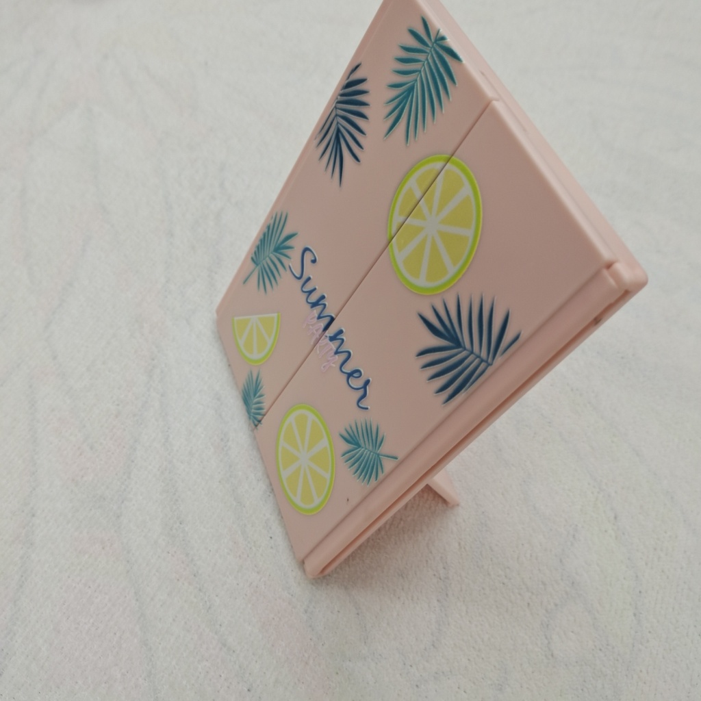Japanese-Style 3-Way Mirror Makeup Mirror Portable Portable Desktop Dressing Mirror Makeup Room Folding Mirror Panoramic Non-Luminous