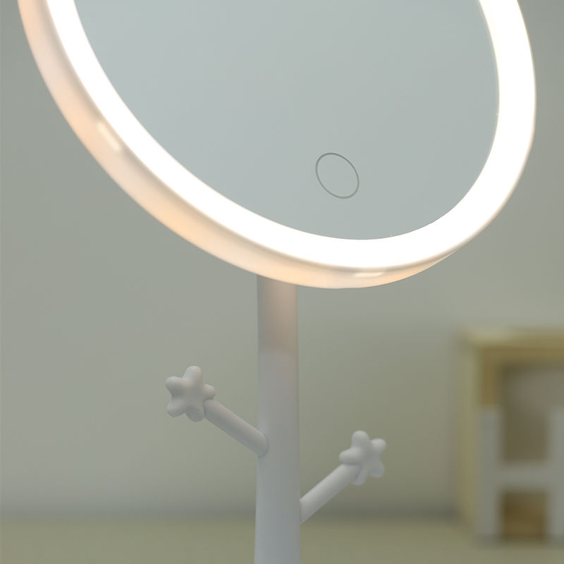 Douyin Online Influencer Mini Mirror with Light Electrodeless Dimming USB Rechargeable Female Dressing Mirror Portable Led Make-up Mirror Douyin Online Influencer Mini Mirror with Light Electrodeless Dimming USB Rechargeable Female Dressing Mirror Portable Led Make-up Mirror