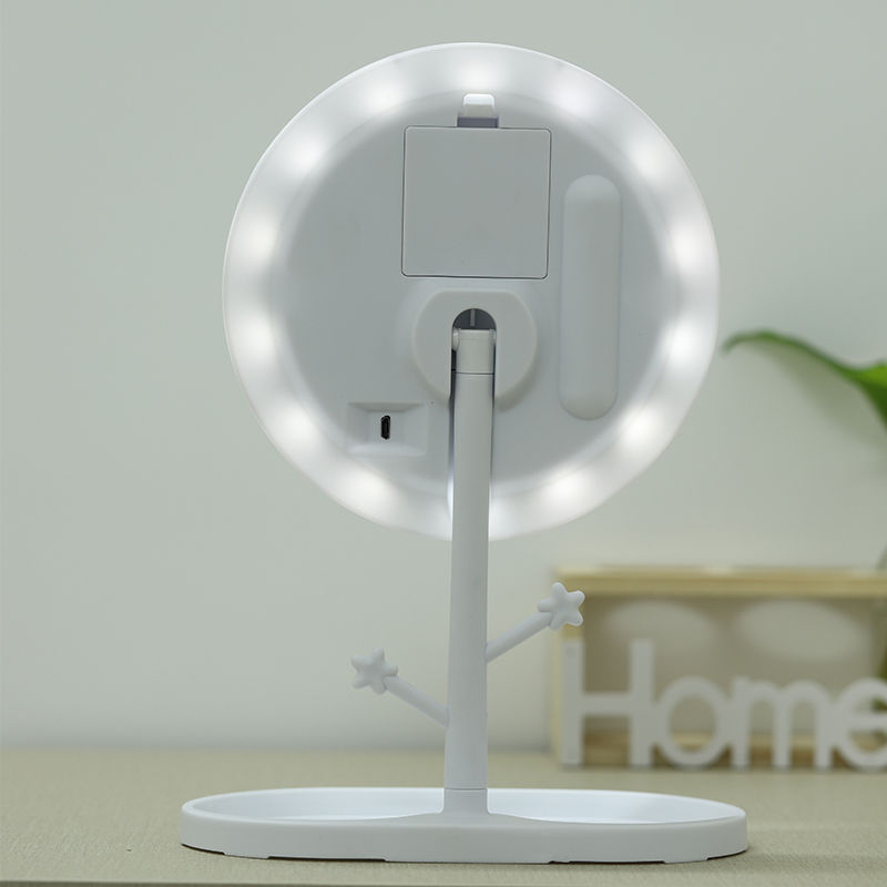 Douyin Online Influencer Mini Mirror with Light Electrodeless Dimming USB Rechargeable Female Dressing Mirror Portable Led Make-up Mirror Douyin Online Influencer Mini Mirror with Light Electrodeless Dimming USB Rechargeable Female Dressing Mirror Portable Led Make-up Mirror