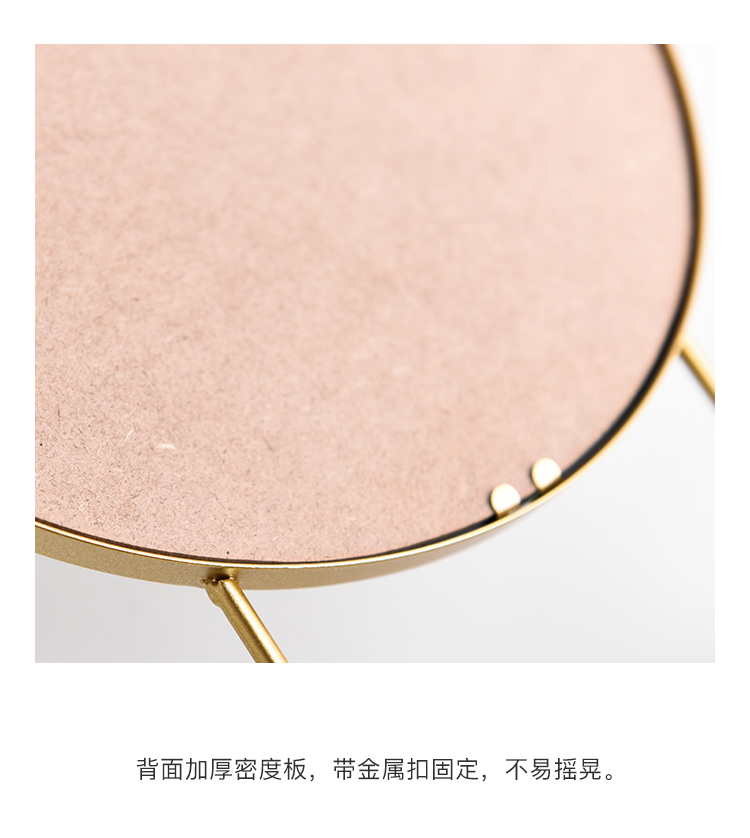 Nordic Ins Light Luxury Dressing Table Makeup Mirror Modern Minimalist Student Dormitory Iron Marble Internet Celebrity Dressing Mirror