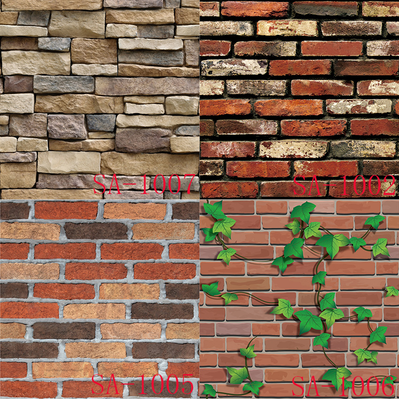 Wallpaper Wholesale Realistic Brick Stickers Foreign Trade Popular Style Living Room Bedroom Bar Dining Room Wall Painting 45cm * 1M
