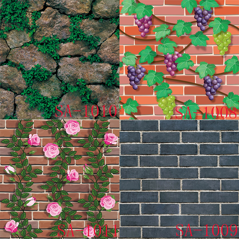 Wallpaper Wholesale Realistic Brick Stickers Foreign Trade Popular Style Living Room Bedroom Bar Dining Room Wall Painting 45cm * 1M