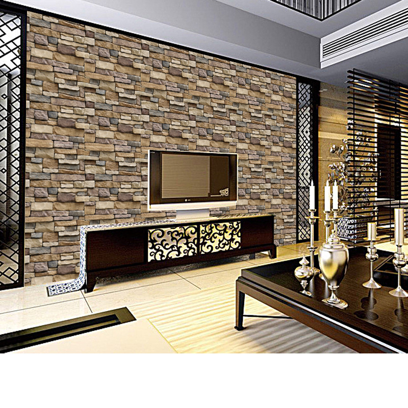 Wallpaper Wholesale Realistic Brick Stickers Foreign Trade Popular Style Living Room Bedroom Bar Dining Room Wall Painting 45cm * 1M