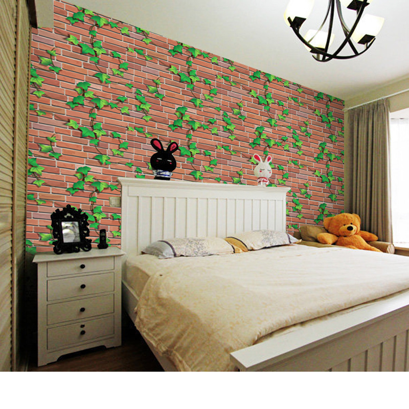 Wallpaper Wholesale Realistic Brick Stickers Foreign Trade Popular Style Living Room Bedroom Bar Dining Room Wall Painting 45cm * 1M