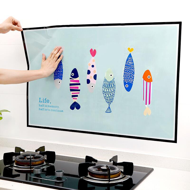 temperature and oil resistant sticker Household kitchen tile wall waterproof wallpaper oil proof paper lampblack sticker