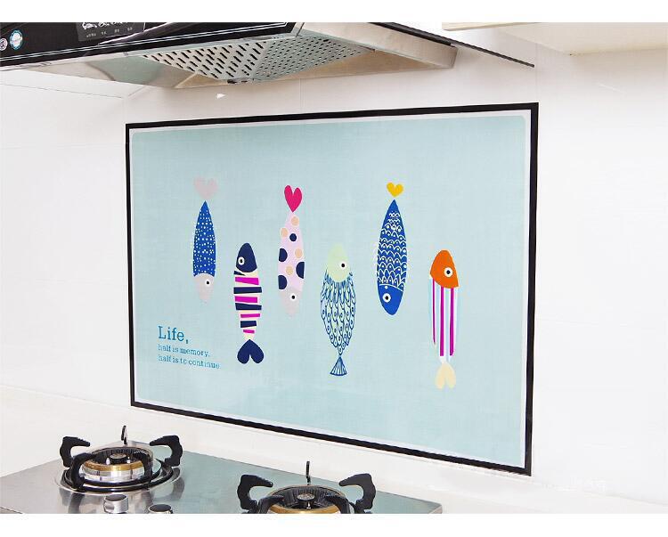 temperature and oil resistant sticker Household kitchen tile wall waterproof wallpaper oil proof paper lampblack sticker