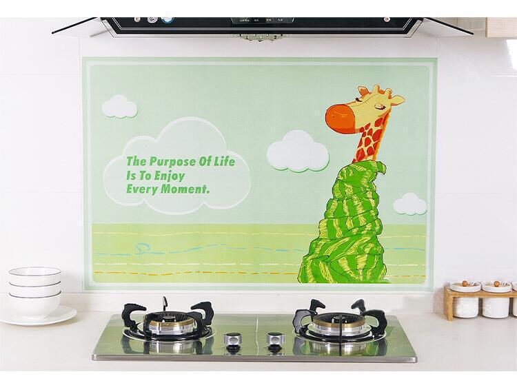 temperature and oil resistant sticker Household kitchen tile wall waterproof wallpaper oil proof paper lampblack sticker