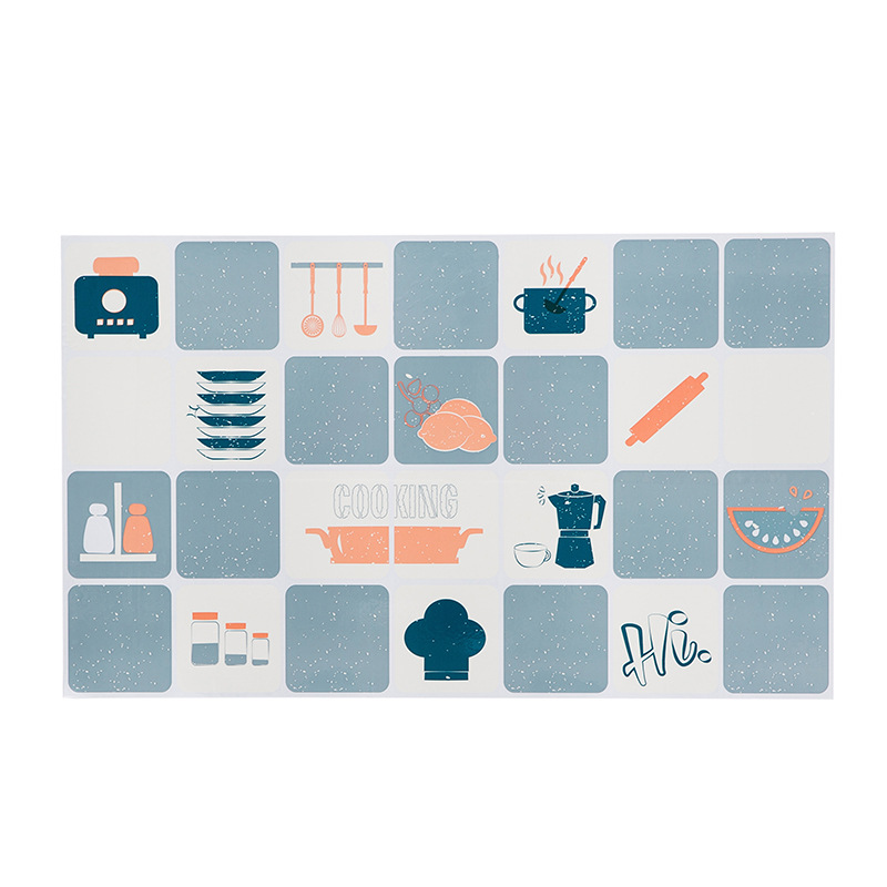 greasepaper Large kitchen countertop heat resistant tile wall with household cabinet stickers waterproof wallpaper