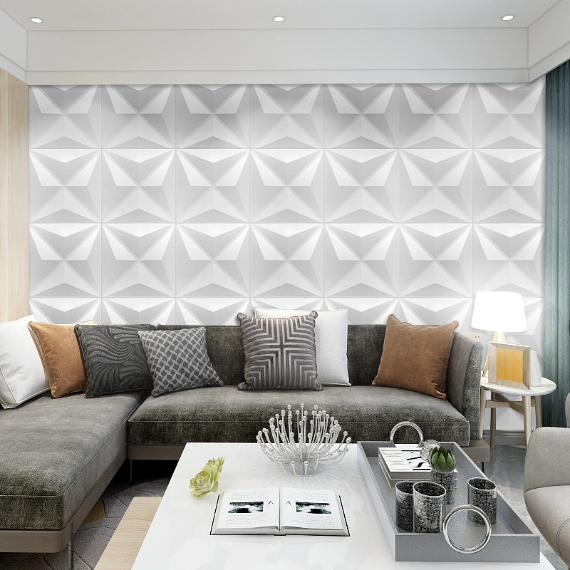 Wholesale 3D Wallpaper Background Wall Live Studio Three-Dimensional Wallboard Self-Adhesive Waterproof Decoration 3D Wallboard Cross-Border Hot Sale