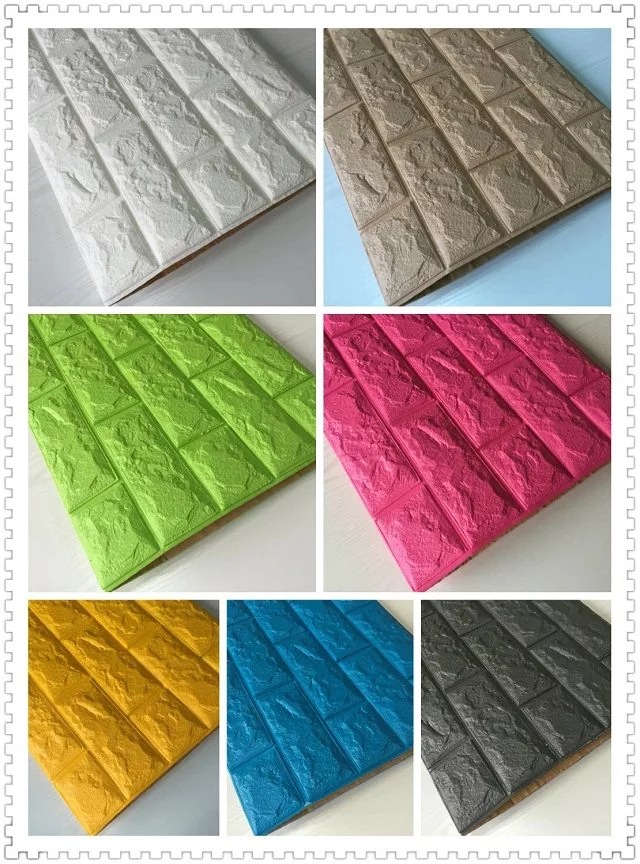 Gilding 3D Decorative Wall Sticker PXE Stereo Crash Protection Wall Sticker Sponge Foam Wall Sticker Elastic Brick Self-Adhesive Wallpaper