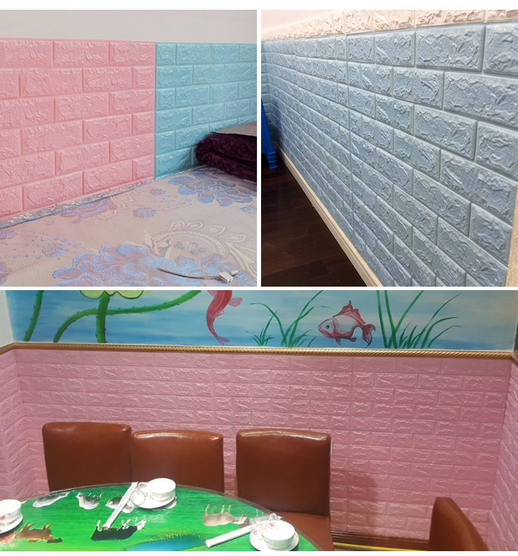 Foam Brick Pattern 3D Stereo Wall Self-Adhesive Sticker Wallpaper Bedroom Background Wall Wallpaper Stickers Children's Room Kitchen Greaseproof Stickers Foam Brick Pattern 3D Stereo Wall Self-Adhesive Sticker Wallpaper Bedroom Background Wall Wallpaper Stickers Children's Room Kitchen Greaseproof Stickers