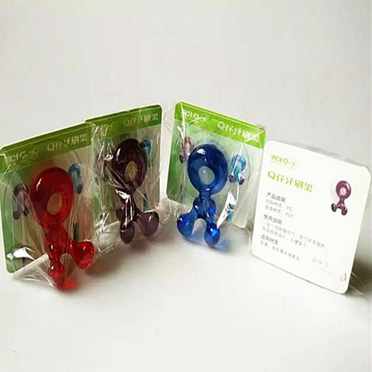 Suction cup toothbrush holder Home daily use lovely color towel holder spot suction wall type toothbrush holder