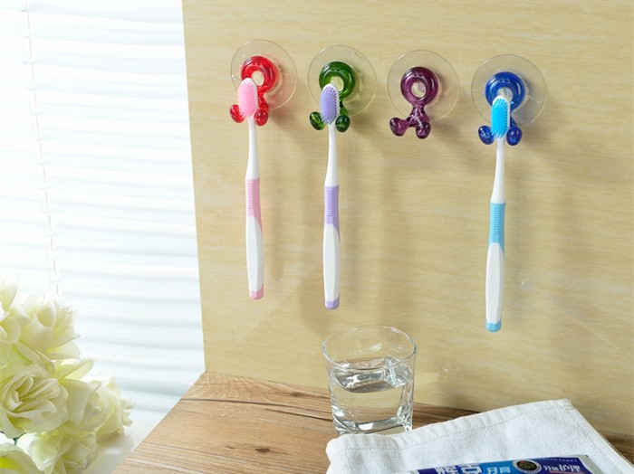 Suction cup toothbrush holder Home daily use lovely color towel holder spot suction wall type toothbrush holder Suction cup toothbrush holder Home daily use lovely color towel holder spot suction wall type toothbrush holder