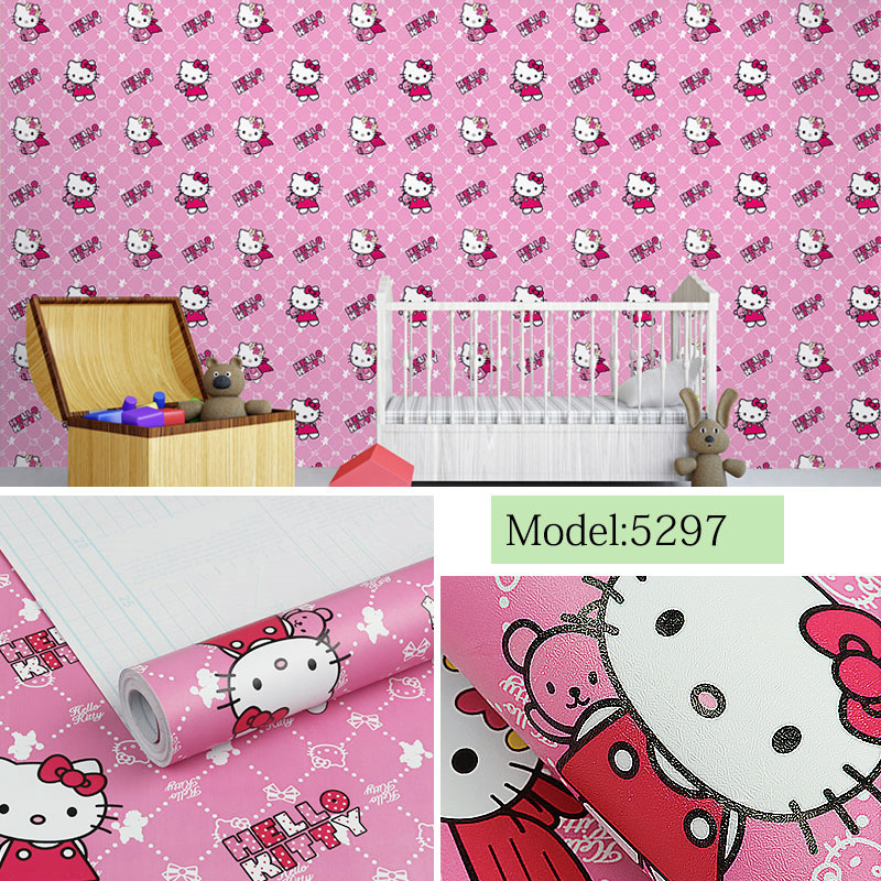 Fudi Wallpaper Thick Self-Adhesive Wallpaper PVC Waterproof Stickers Cartoon Bedroom Background Wall Stickers 10 M