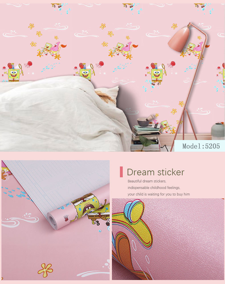 Fudi Wallpaper Thick Self-Adhesive Wallpaper PVC Waterproof Stickers Cartoon Bedroom Background Wall Stickers 10 M Fudi Wallpaper Thick Self-Adhesive Wallpaper PVC Waterproof Stickers Cartoon Bedroom Background Wall Stickers 10 M