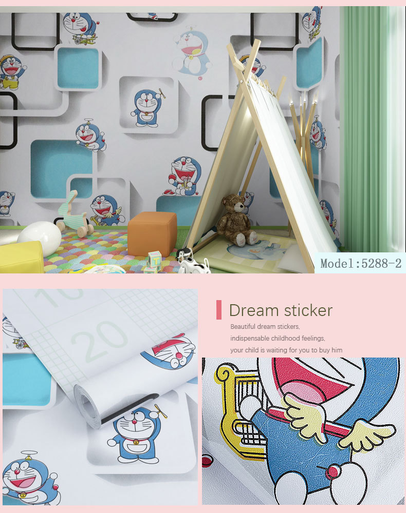 Fudi Wallpaper Thick Self-Adhesive Wallpaper PVC Waterproof Stickers Cartoon Bedroom Background Wall Stickers 10 M Fudi Wallpaper Thick Self-Adhesive Wallpaper PVC Waterproof Stickers Cartoon Bedroom Background Wall Stickers 10 M