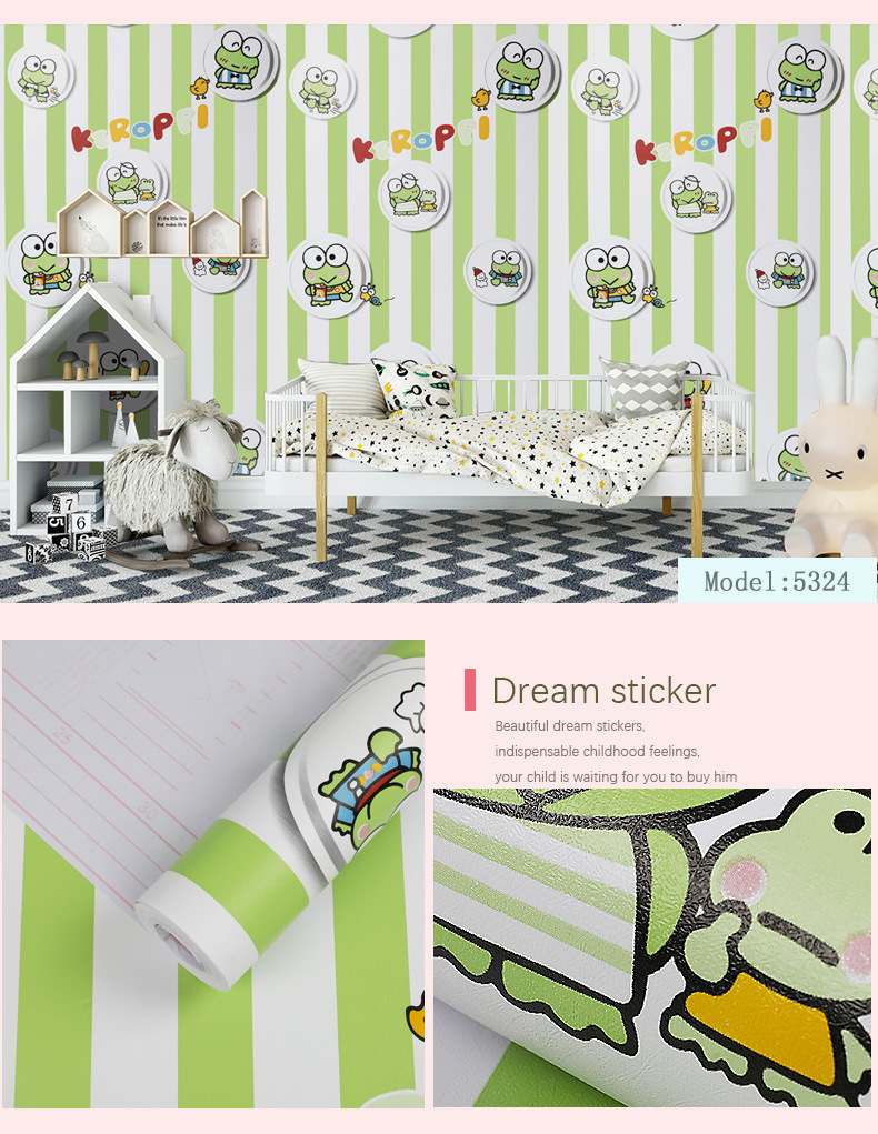 Fudi Wallpaper Thick Self-Adhesive Wallpaper PVC Waterproof Stickers Cartoon Bedroom Background Wall Stickers 10 M Fudi Wallpaper Thick Self-Adhesive Wallpaper PVC Waterproof Stickers Cartoon Bedroom Background Wall Stickers 10 M