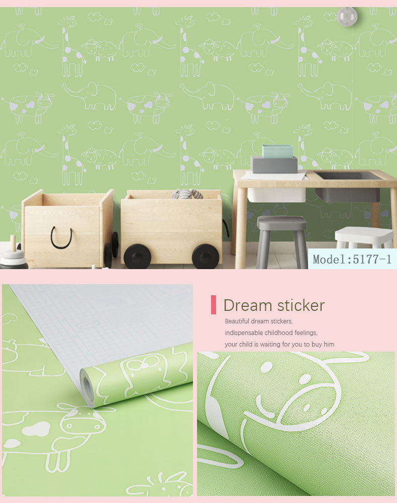 Fudi Wallpaper Thick Self-Adhesive Wallpaper PVC Waterproof Stickers Cartoon Bedroom Background Wall Stickers 10 M Fudi Wallpaper Thick Self-Adhesive Wallpaper PVC Waterproof Stickers Cartoon Bedroom Background Wall Stickers 10 M