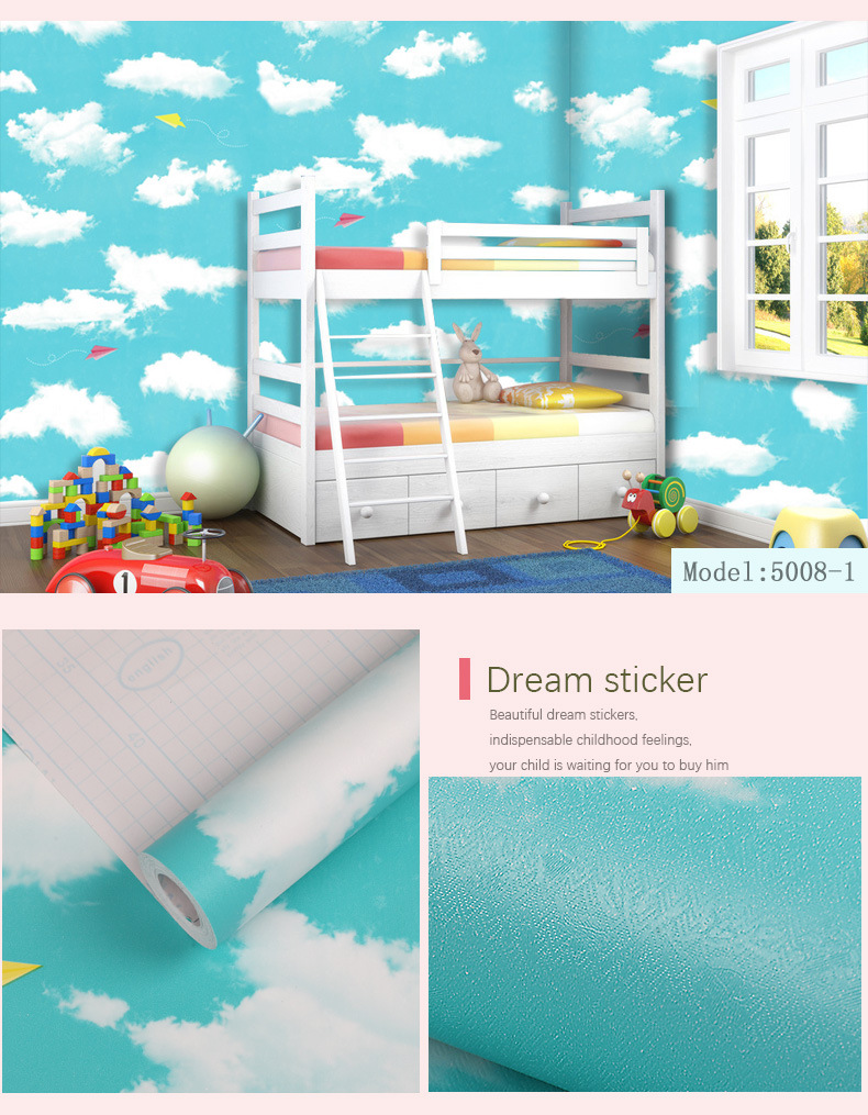 Fudi Wallpaper Thick Self-Adhesive Wallpaper PVC Waterproof Stickers Cartoon Bedroom Background Wall Stickers 10 M Fudi Wallpaper Thick Self-Adhesive Wallpaper PVC Waterproof Stickers Cartoon Bedroom Background Wall Stickers 10 M