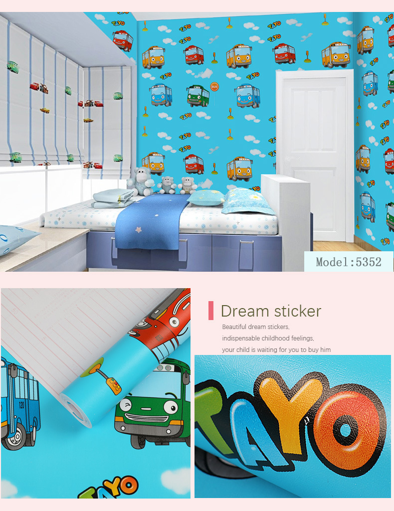 Fudi Wallpaper Thick Self-Adhesive Wallpaper PVC Waterproof Stickers Cartoon Bedroom Background Wall Stickers 10 M Fudi Wallpaper Thick Self-Adhesive Wallpaper PVC Waterproof Stickers Cartoon Bedroom Background Wall Stickers 10 M