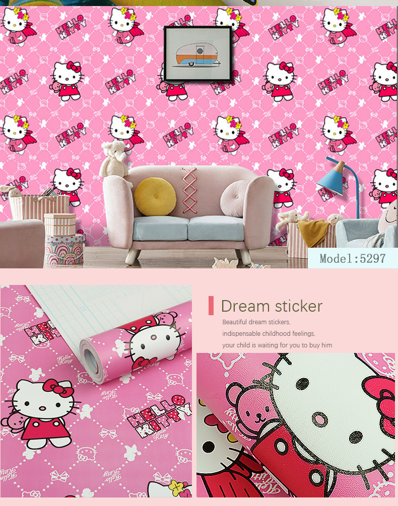 Fudi Wallpaper Thick Self-Adhesive Wallpaper PVC Waterproof Stickers Cartoon Bedroom Background Wall Stickers 10 M Fudi Wallpaper Thick Self-Adhesive Wallpaper PVC Waterproof Stickers Cartoon Bedroom Background Wall Stickers 10 M
