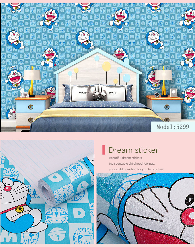 Fudi Wallpaper Thick Self-Adhesive Wallpaper PVC Waterproof Stickers Cartoon Bedroom Background Wall Stickers 10 M Fudi Wallpaper Thick Self-Adhesive Wallpaper PVC Waterproof Stickers Cartoon Bedroom Background Wall Stickers 10 M