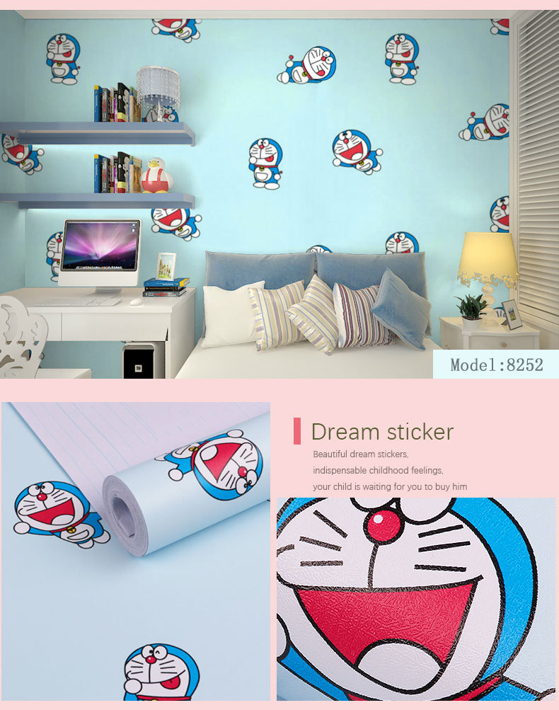 Fudi Wallpaper Thick Self-Adhesive Wallpaper PVC Waterproof Stickers Cartoon Bedroom Background Wall Stickers 10 M Fudi Wallpaper Thick Self-Adhesive Wallpaper PVC Waterproof Stickers Cartoon Bedroom Background Wall Stickers 10 M
