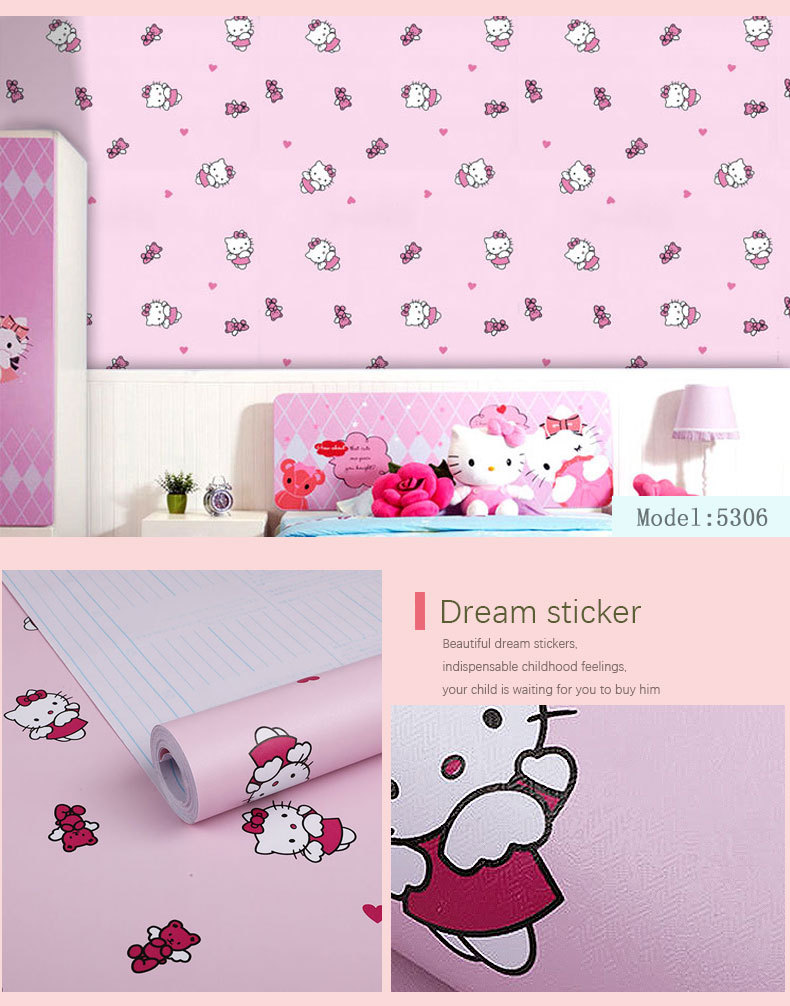 Fudi Wallpaper Thick Self-Adhesive Wallpaper PVC Waterproof Stickers Cartoon Bedroom Background Wall Stickers 10 M Fudi Wallpaper Thick Self-Adhesive Wallpaper PVC Waterproof Stickers Cartoon Bedroom Background Wall Stickers 10 M