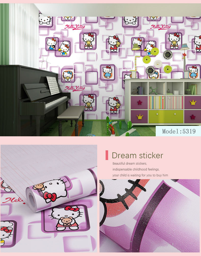 Fudi Wallpaper Thick Self-Adhesive Wallpaper PVC Waterproof Stickers Cartoon Bedroom Background Wall Stickers 10 M Fudi Wallpaper Thick Self-Adhesive Wallpaper PVC Waterproof Stickers Cartoon Bedroom Background Wall Stickers 10 M